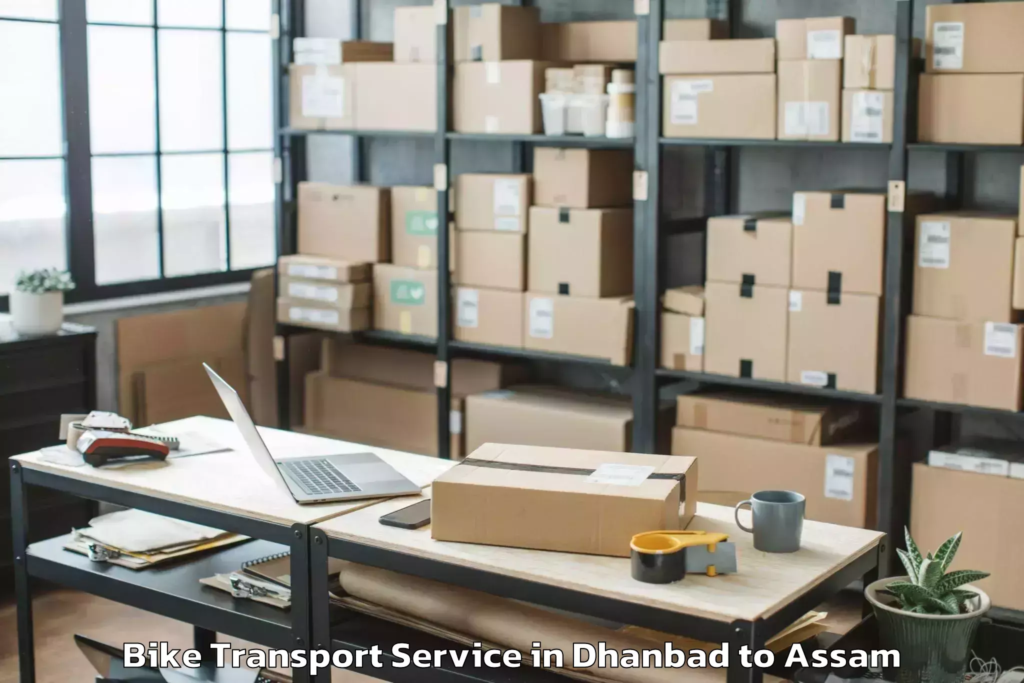 Quality Dhanbad to Dibrugarh Bike Transport